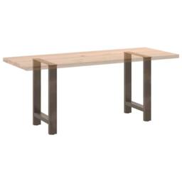 Berkfield Home Modern Coffee Table Legs Natural Steel 2 pcs 50x(72-73) cm Steel in Grey - thumbnail 8