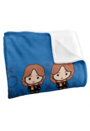 Harry Potter Mischief Managed Chibis Officially Licensed Silky Touch Super Soft Throw Blanket 152x127 cm in White - thumbnail 3