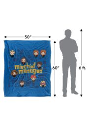 Harry Potter Mischief Managed Chibis Officially Licensed Silky Touch Super Soft Throw Blanket 152x127 cm in White - thumbnail 5
