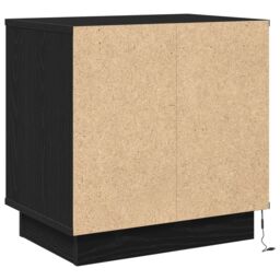 Berkfield Home Bedside Cabinet with LED Black Oak 50x34, 5x50 cm - thumbnail 8
