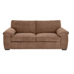 SOFASELECTION UK Men's Jumbo Cord Amalfi 3 Seater Sofa in Beige - thumbnail 1