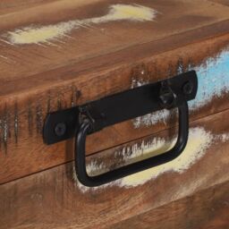 Berkfield Home Storage Box Multicolour 80x35x45 cm Solid Wood Reclaimed in Brown - Size: 80 x 35 x 45 cm - thumbnail 9
