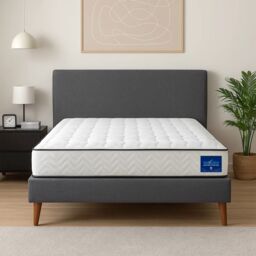 Bedzonline 4FT Hydro Pocket Spring Memory Mattress with Cashmere-Infused Knitted Fabric & Hand-Tufted Finish in White - Size: Small Double - thumbnail 7