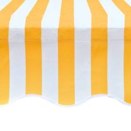 Berkfield Home Durable Awning Top Sunshade Canvas Orange & White 500x300 cm - thumbnail 4