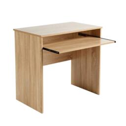 NESTLUNE Oak Effect Computer Desk PC Laptop Table in Natural - Size: 100 cm x 15 cm - thumbnail 4