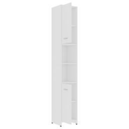 Berkfield Home Bathroom Cabinet White 30x30x183.5 cm Engineered Wood - thumbnail 6
