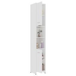 Berkfield Home Bathroom Cabinet White 30x30x183.5 cm Engineered Wood - thumbnail 5