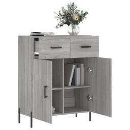 Berkfield Home Sideboard Grey Sonoma 69.5x34x90 cm Engineered Wood - thumbnail 4