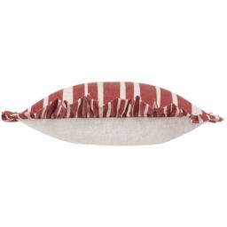 Furn Carmon Stripe Ruffle Cushion in Red - Size: 40 cm x 60 cm - thumbnail 4