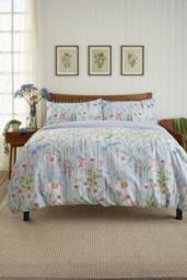 Deyongs Moore Lane Cotton Printed Duvet Set in Blue - Size: Double - thumbnail 1
