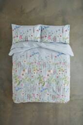 Deyongs Moore Lane Cotton Printed Duvet Set in Blue - Size: Double - thumbnail 3