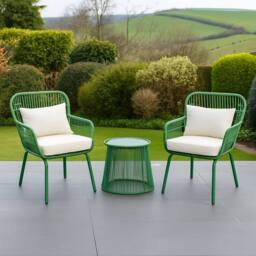 Artemis Home Carbini 3 Piece Garden Patio Bistro Set in Green