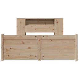 Berkfield Home Bookcase Bed without Mattress 135x190cm Double Solid Wood Pine in Natural - thumbnail 4
