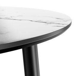 VonHaus Parma Round 4 Seater Dining Table in White - thumbnail 7