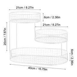 Nordara White Metal Space-Saving Fruit & Vegetable Storage Basket Rack - thumbnail 2