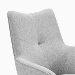 FurnitureboxUK Sabine Grey Fabric Swivel Office Chair - thumbnail 6