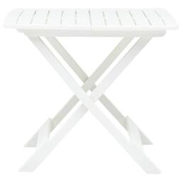 Berkfield Home Durable Folding Garden Table White 79x72x70 cm Plastic - Size: 79 x 72 x 70 cm
