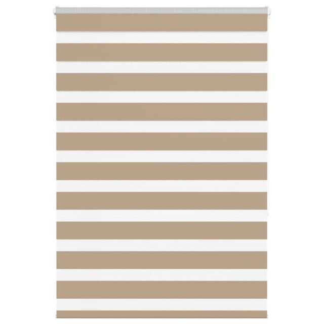 Berkfield Home Zebra Blind Sand Brown 110x150 cm Fabric Width 105.9 cm Polyester - image 1