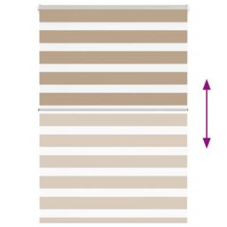 Berkfield Home Zebra Blind Sand Brown 110x150 cm Fabric Width 105.9 cm Polyester - thumbnail 5