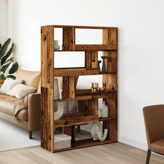 Berkfield Home Room Divider Old Wood 100x33x156.5 cm Engineered Wood in Brown - image 1