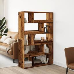 Berkfield Home Room Divider Old Wood 100x33x156.5 cm Engineered Wood in Brown - thumbnail 1