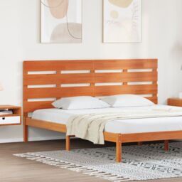 Berkfield Home Headboard Wax brown 200.5 x 3 x 80 cm Solid pine wood - thumbnail 1