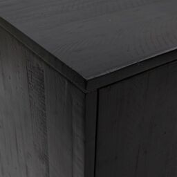Berkfield Home Sideboard Black 75x35x70 cm Solid Pinewood - Size: 75 x 35 x 70 cm - thumbnail 6