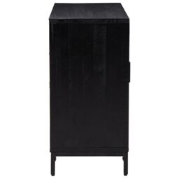 Berkfield Home Sideboard Black 75x35x70 cm Solid Pinewood - Size: 75 x 35 x 70 cm - thumbnail 5