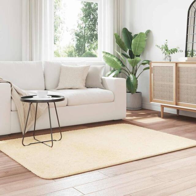 Berkfield Home Shaggy Rug High Pile NAVARRA Cream 120x170 cm Polyester - Size: Medium - image 1