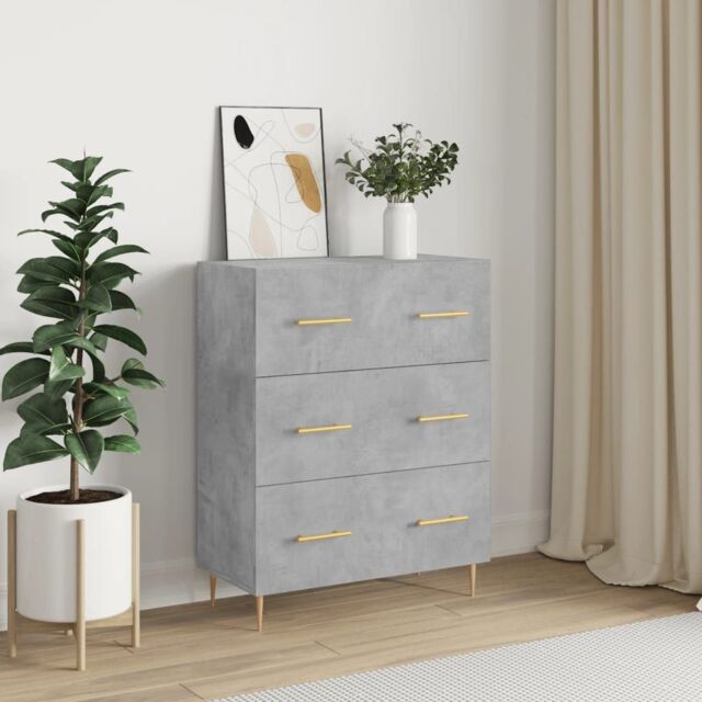 Berkfield Home Sideboard Concrete Grey 69.5x34x90 cm Engineered Wood - image 1