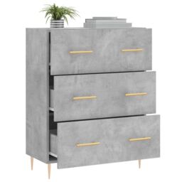 Berkfield Home Sideboard Concrete Grey 69.5x34x90 cm Engineered Wood - thumbnail 4