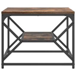 Berkfield Home Decorative End Tables with Shelf with Storage Brown 40 x 40 x 49 - thumbnail 6
