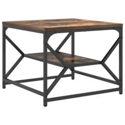 Berkfield Home Decorative End Tables with Shelf with Storage Brown 40 x 40 x 49 - thumbnail 3