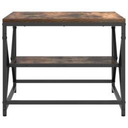 Berkfield Home Decorative End Tables with Shelf with Storage Brown 40 x 40 x 49 - thumbnail 7