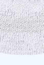 Homescapes Luxury Semi Circle Bath Mat Reversible 1600GSM 100% Cotton, 50 x 80cm in White - Size: 50 x 80 cm - thumbnail 2
