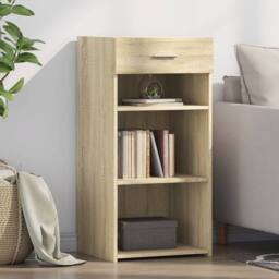 Berkfield Home Sideboard Sonoma Oak 45x42.5x93 cm Engineered Wood in Light Tan - thumbnail 2