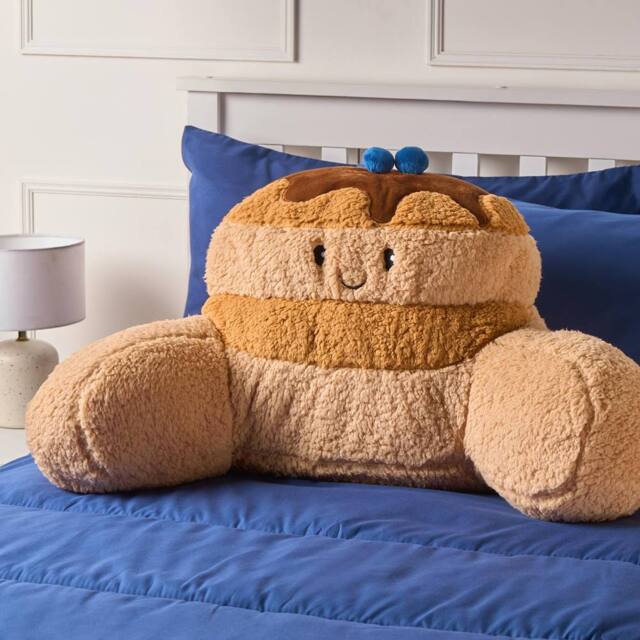OHS Maple the Bluberry Pancake Cuddle Cushion Novelty Reading Pillow in Brown - image 1