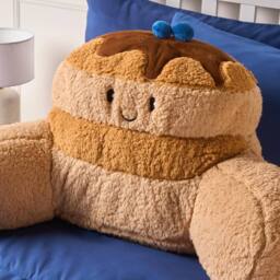 OHS Maple the Bluberry Pancake Cuddle Cushion Novelty Reading Pillow in Brown - thumbnail 2