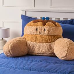 OHS Maple the Bluberry Pancake Cuddle Cushion Novelty Reading Pillow in Brown - thumbnail 1