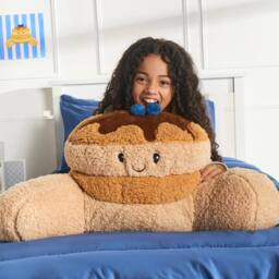 OHS Maple the Bluberry Pancake Cuddle Cushion Novelty Reading Pillow in Brown - thumbnail 3