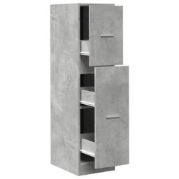 Berkfield Home Apothecary Cabinet Concrete Grey 30x41x118 cm Engineered Wood - Size: 30 x 41 x 118 cm - thumbnail 2