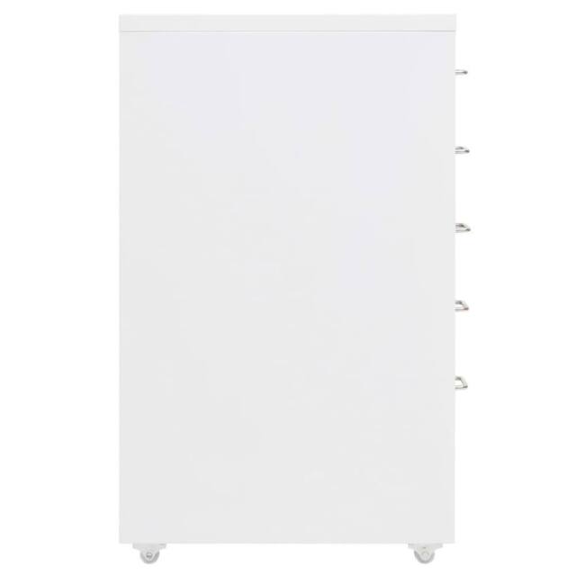 Berkfield Home Mobile File Cabinet White 28x41x69 cm Metal - Size: 28 x 41 x 69 cm - image 1