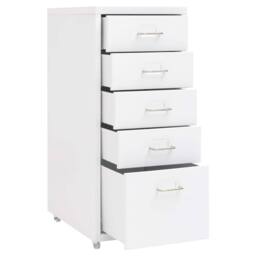 Berkfield Home Mobile File Cabinet White 28x41x69 cm Metal - Size: 28 x 41 x 69 cm - thumbnail 5