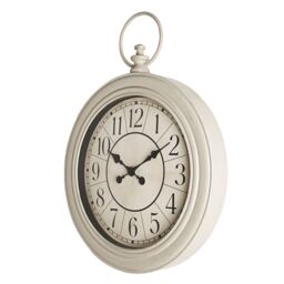 HOMETIME Large Antique Wall Clock 50cm in White - thumbnail 2