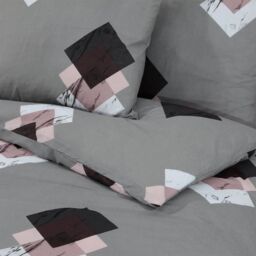 Berkfield Home Duvet Cover Set Grey 200x200 cm Cotton - thumbnail 5