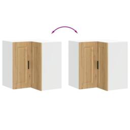 "Berkfield Home Kitchen Wall Corner Cabinet ""Porto"" Artisan Oak Engineered Wood in Brown" - thumbnail 8