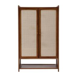 PAWNORA Shoe Cabinet Rack Storage in Brown - thumbnail 1