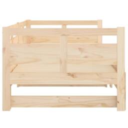 Berkfield Home Pull-out Day Bed Solid Wood Pine 2x(80x200) cm in Natural - thumbnail 8