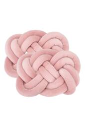 Living and Home 2Pcs Unique Knot Design Throw Pillows for Home Decor in Pink - thumbnail 2