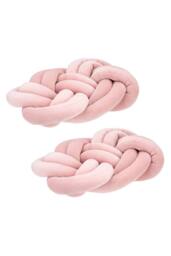 Living and Home 2Pcs Unique Knot Design Throw Pillows for Home Decor in Pink - thumbnail 5